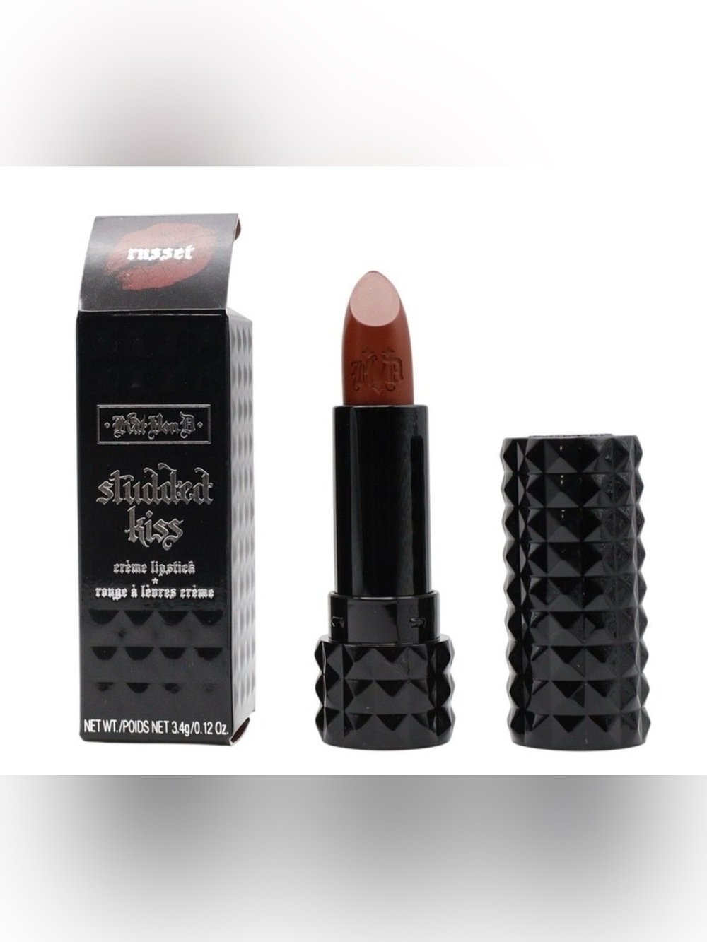 KVD Beauty Kat von D Studded Kiss Lipstick Russet Full Size 3.4g .12 oz